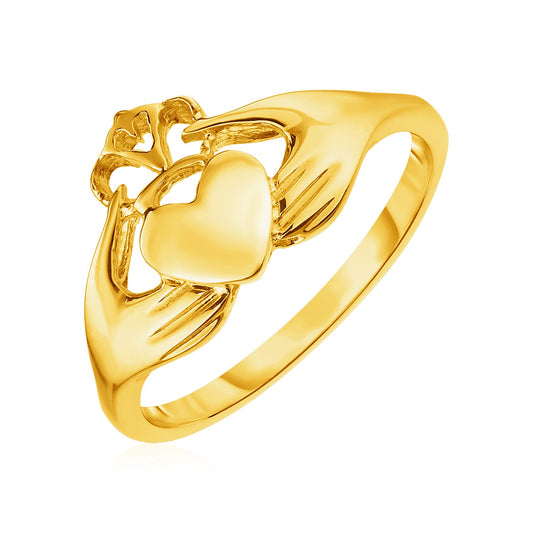 Claddagh Symbol 14k Yellow Gold Ring(1.60 mm)