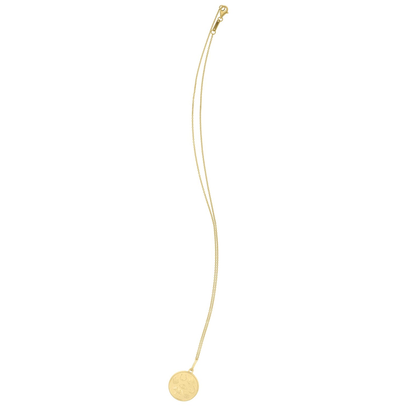 Luck Charms Medallion Necklace in 14K Yellow Gold