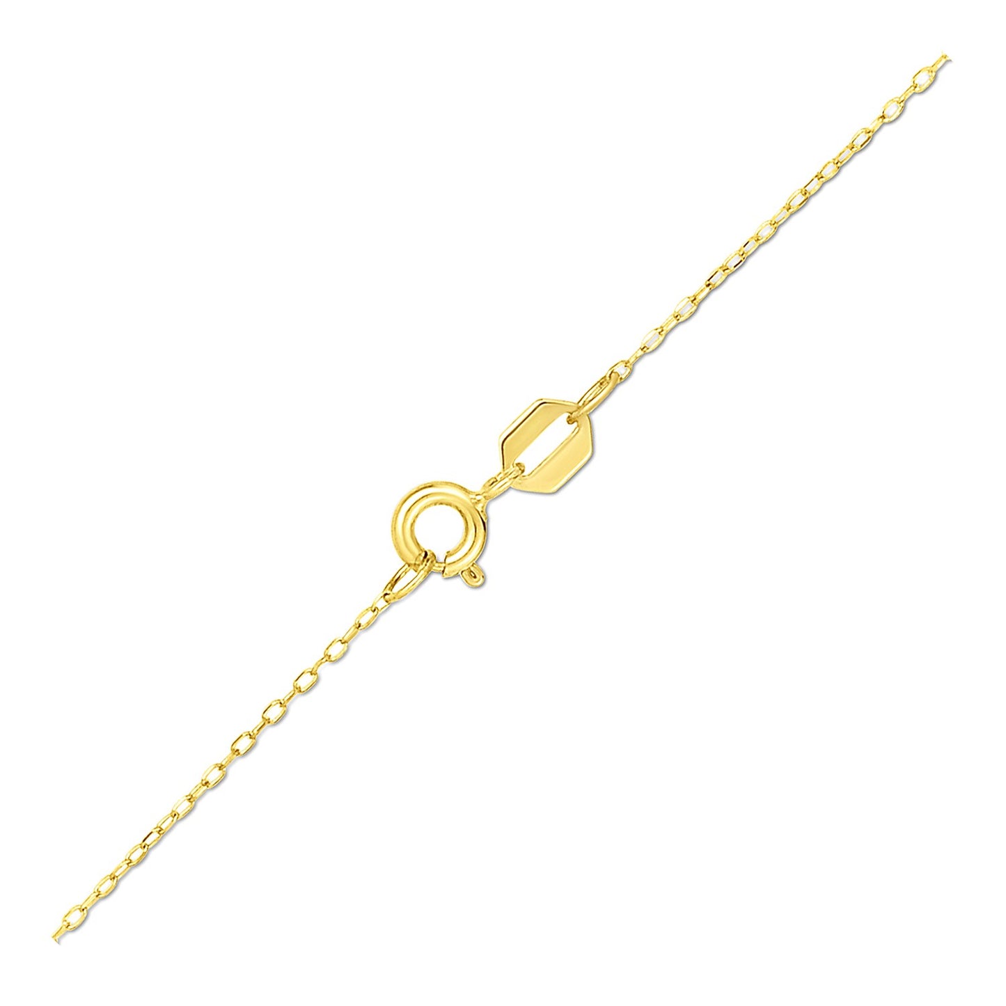 14K Yellow Gold Shamrock Necklace