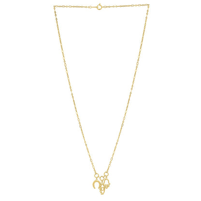 Polished Luck Charms in 14K Yellow Gold Drop Necklace