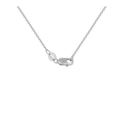 Horseshoe Pendant in 14k White Gold with Diamonds
