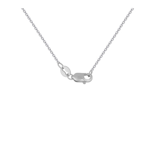 Horseshoe Pendant in 14k White Gold with Diamonds