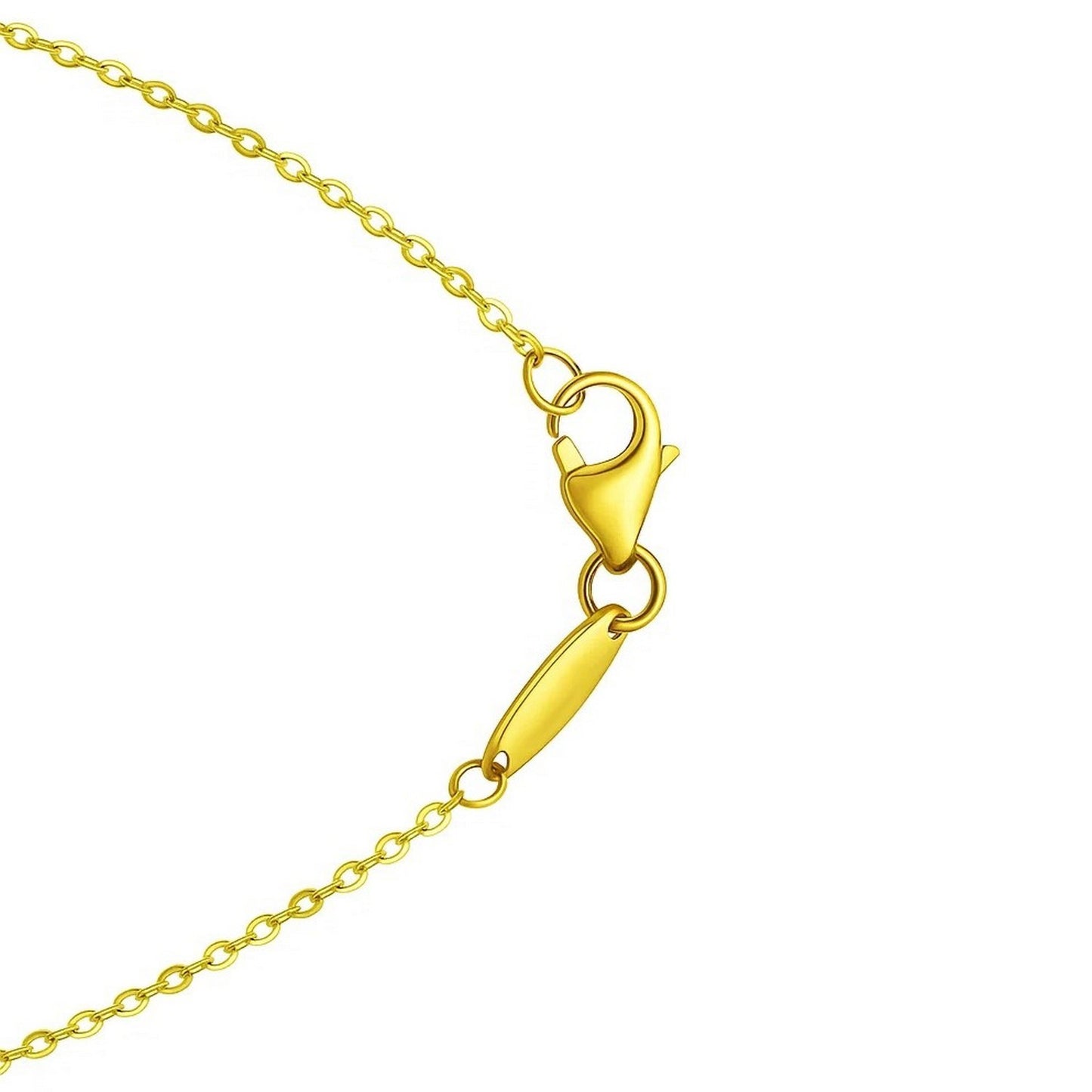 Clover 14K Yellow Gold Puffed Mini Pendant Necklace