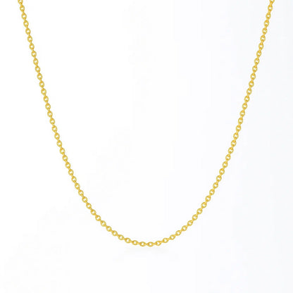 14k Yellow Gold Round Cable Link Chain (1.1 mm)