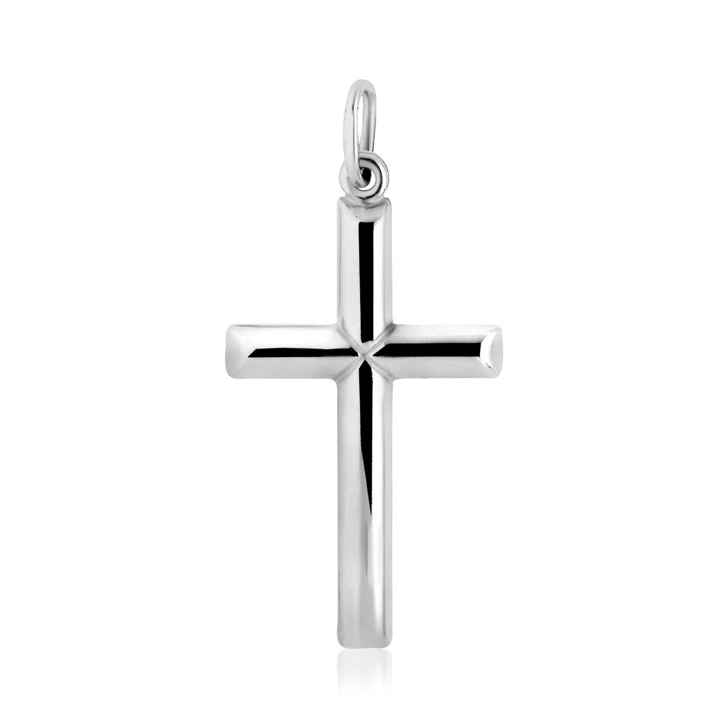 Cross- Sterling Silver Polished Bar Cross Pendant