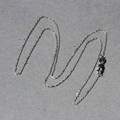 18k White Gold Diamond Cut Cable Link Chain (0.80 mm)