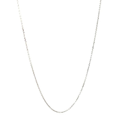 14k White Gold Cable Link Chain (0.50 mm)