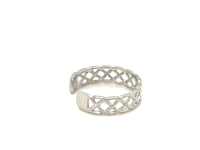 Celtic Knot Style 14k White Gold Toe Ring
